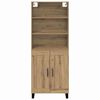 vidaXL Highboard Artisan Egetr&aelig; 69,5 x 34 x 180 cm Konstrueret tr&aelig;