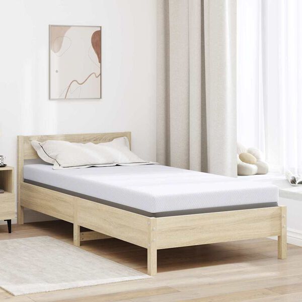 vidaXL Madras topper Hvid 120 x 200 cm Jacquard Stof