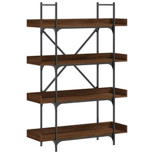 vidaXL bogreol med 4 hylder 100x33x145,5 cm konstrueret tr&aelig; brunt eg