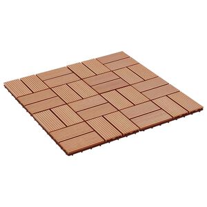 vidaXL Terrasse Flise 22 stk. Teaktr&aelig; 30 x 30 cm WPC