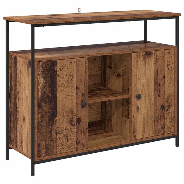 vidaXL Sideboard Gammelt tr&aelig; 100 x 35 x 80 cm Konstrueret tr&aelig;