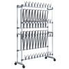 vidaXL skostativ med hjul 89x27x120 cm s&oslash;lvfarvet