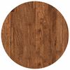vidaXL Bordplade &Oslash; 50 x 4 cm Rund Massivt Eg Tr&aelig; Lys Brun