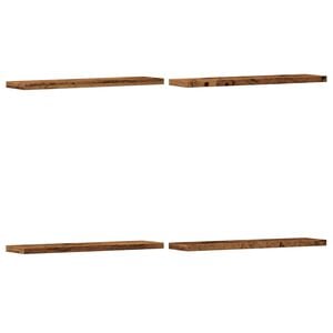vidaXL v&aelig;ghylder 4 stk. 40x10x1,5 cm konstrueret tr&aelig; gammelt tr&aelig;-look