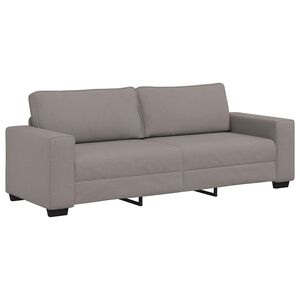 vidaXL 3-personers sofa 220x77x82 cm stof gr&aring;brun