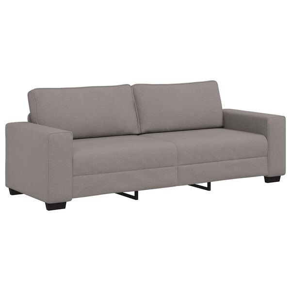 vidaXL 3-personers sofa 220x77x82 cm stof gr&aring;brun