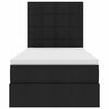 vidaXL Seng med opbevaring og LED med LED Sort 100 x 200 cm Polyester