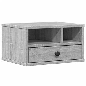 vidaXL printerstativ 40x32x22,5 cm konstrueret tr&aelig; gr&aring; sonoma-eg