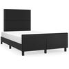 vidaXL sengeramme uden madras 120x190 cm kunstl&aelig;der enkeltseng sort