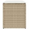 vidaXL havestole med hynder 2 stk. 40x40x43 cm polyrattan beige