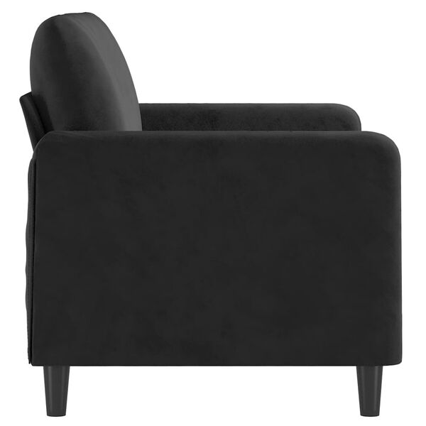vidaXL 2-personers sofa 120 cm fløjl sort