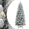 vidaXL Kunstigt juletr&aelig; Hvid 240 cm PVC og plastik og st&aring;l og PE