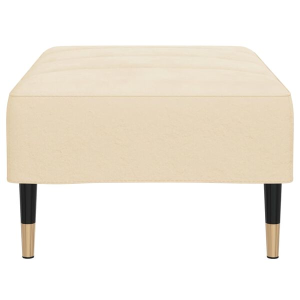 vidaXL fodskammel 78x56x32 cm fl&oslash;jl cremefarvet