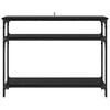vidaXL Konsolbord med hylde Sort eg 100 x 29 x 75 cm Konstrueret tr&aelig;