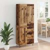 vidaXL Highboard Gammelt tr&aelig; 69,5 x 34 x 180 cm Konstrueret tr&aelig;