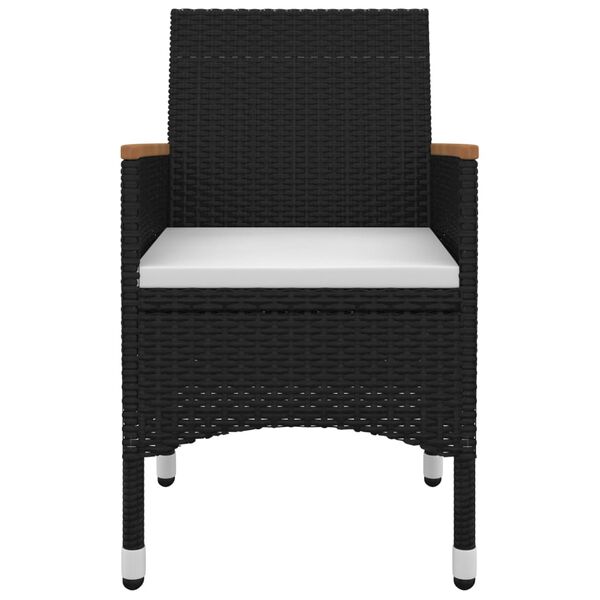 vidaXL spisebordss&aelig;t til haven 5 dele med hynder polyrattan og glas