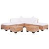 vidaXL sofas&aelig;t 18 dele naturlig rattan