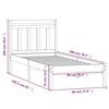 vidaXL sengeramme 90x200 cm massivt fyrretræ hvid