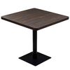 vidaXL bistrobord MDF og st&aring;l firkantet 80 x 80 x 75 cm m&oslash;rk aske