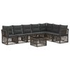 vidaXL Havesofa S&aelig;t 8 stk. Gr&aring; polyrattan