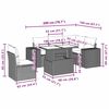 vidaXL sofas&aelig;t til haven 6 dele med hynder polyrattan sort