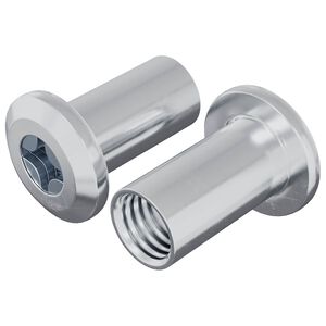 vidaXL L&aring;se Skive 2 pcs Nikkel M6 x 25 mm St&aring;l