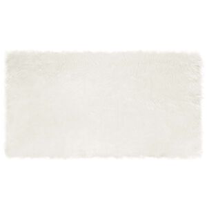 vidaXL Fuskobbel lammeskindst&aelig;ppe TAFALLA Hvid 60 x 110 cm Polyester