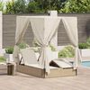 vidaXL Dobbelt solstol Beige 205 x 129 x 200 cm polyrattan