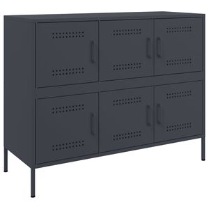 vidaXL skab 100,5x39x79 cm st&aring;l antracitgr&aring;