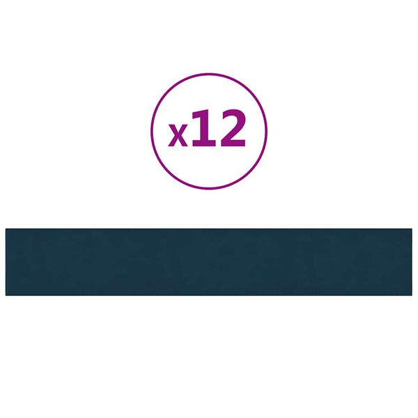 vidaXL v&aelig;gpaneler 12 stk. 90x15 cm 1,62 m&sup2; fl&oslash;jl bl&aring;