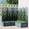 vidaXL plantekasse med espalier 120x120x121,5 cm PP bl&aring;gr&aring;