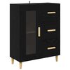 vidaXL Highboard med skuffe Sort eg 69,5 x 34 x 180 cm Konstrueret tr&aelig;