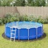 vidaXL poolunderlag &Oslash;428 cm polyester-geotekstil lysegr&aring;