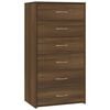 vidaXL sk&aelig;nk med 6 skuffer 50x34x96 cm konstrueret tr&aelig; brun egetr&aelig;