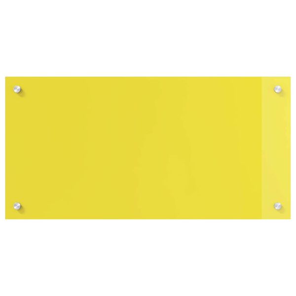 vidaXL Køkken bagvæg 2 pcs Gul 80 x 40 cm hærdet glas