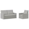 vidaXL Sofa S&aelig;t 2 pcs Skygr&aring; Stof