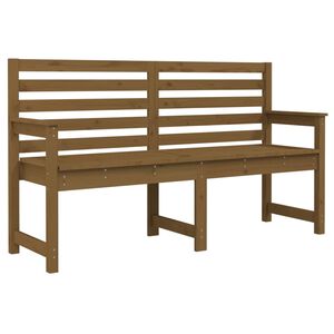 vidaXL haveb&aelig;nk 159,5x48x91,5 cm massivt fyrretr&aelig; gyldenbrun