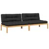 vidaXL midtermoduler til pallesofa 2 stk. med hynder massivt akacietr&aelig;