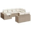 vidaXL sofas&aelig;t til haven 10 dele med hynder polyrattan beige