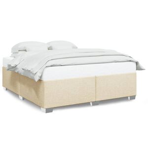 vidaXL sengeramme uden madras 180x200 cm stof cremefarvet