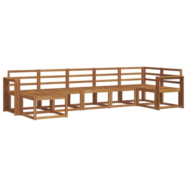 vidaXL Udend&oslash;rs sofagruppe 7 pcs Naturfarvet Massivt Akacietr&aelig;