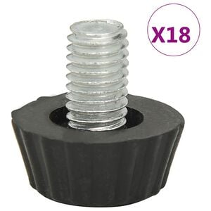 vidaXL 18 stk. just&eacute;rbare m&oslash;belsko M8 sort