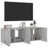 vidaXL v&aelig;gh&aelig;ngte tv-borde 2 stk. med LED-lys 60x35x41 cm betongr&aring;
