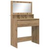 vidaXL Sovev&aelig;relsessminkeborde Artisan Egetr&aelig; 80 x 39,6 x 135 cm