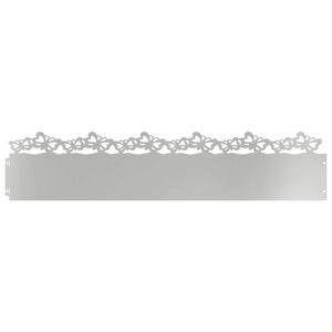 vidaXL Pl&aelig;nekanter 10 stk. 103 x 0,05 x 22 cm Galvaniseret st&aring;l S&oslash;lv