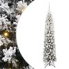 vidaXL Kunstigt juletr&aelig; med LED-lys Gr&oslash;n og hvid 180 cm PVC og plastik