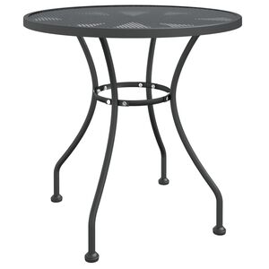 vidaXL havebord &Oslash;80x72 cm str&aelig;kmetalnet antracitgr&aring;