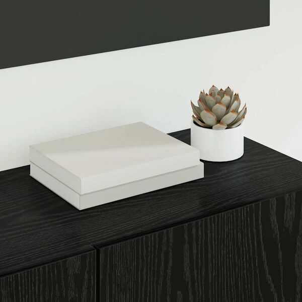 vidaXL TV-skab V&aelig;gmonteret 4 pcs Sort eg Konstrueret tr&aelig;