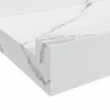 vidaXL V&aelig;ghylde 2 pcs Hvid marmor 115 x 9 x 3 cm Konstrueret tr&aelig;