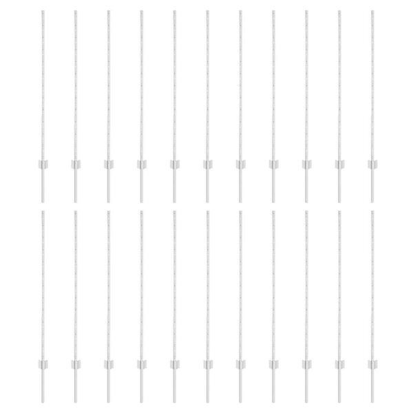 vidaXL Hegnss&oslash;jler 44 pcs S&oslash;lv 160 cm St&aring;l